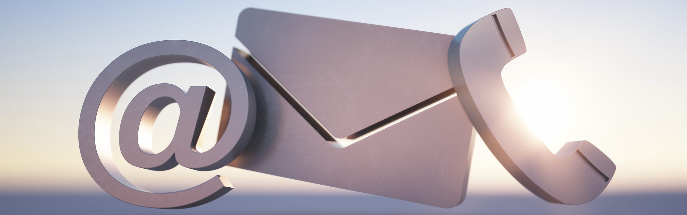 3D-Kommunikationssymbole - Kontakt-Info-Symbole – Stockfoto